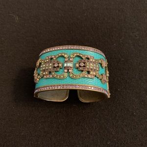 Heidi Daus Embellished hinged cuff bracelet.